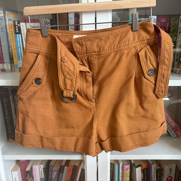 NWOT Sézane Cedric Shorts 38 Saffron - Picture 2 of 6